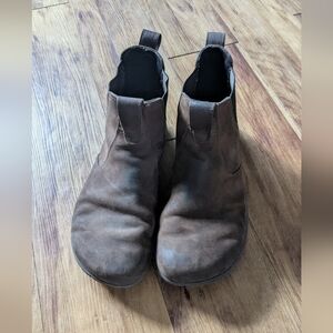 Men's Brown Suede Chelsea Boots with Pull Tabs